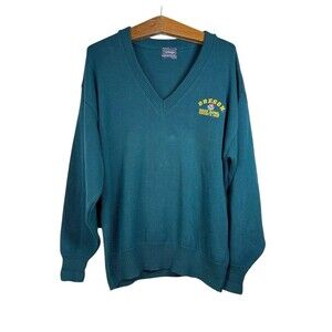 Vintage Custom Classics VANTAGE Mens Green OREGON DUCKS Rose Bowl Sweater Size L